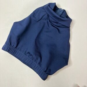 Capezio TB107C Child Medium Black Turtleneck Crop Top Dance Cheer NWOT